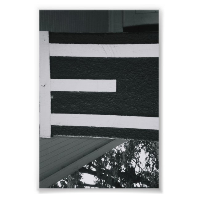 Alphabet Letter Photography E3 Black and White 4x6 Photo Print (Front)