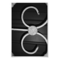 Alphabet Letter Photography E8 Black and White 4x6