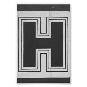 Alphabet Letter Photography H3 Black and White 4x6 Photo Print