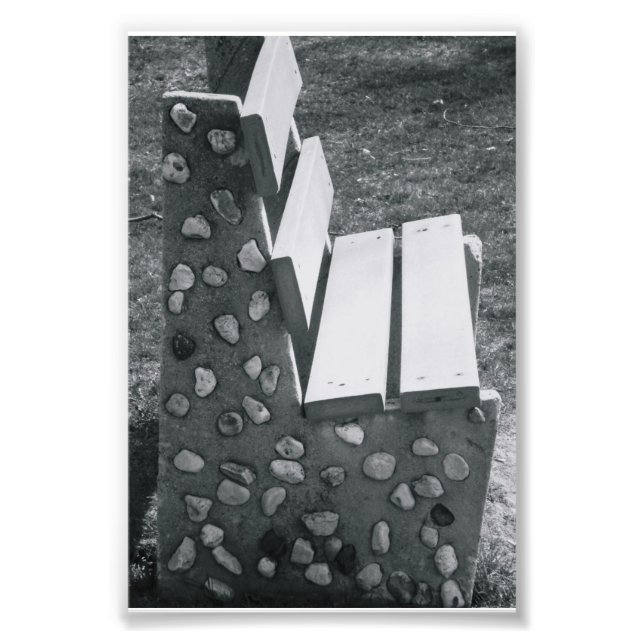 Alphabet Letter Photography L1 Black and White 4x6 Photo Print (Front)