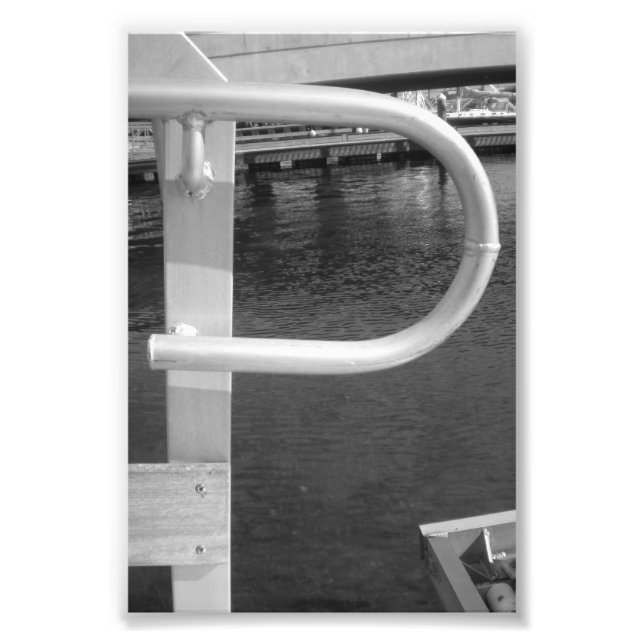 Alphabet Letter Photography P1 Black and White 4x6 Photo Print (Front)