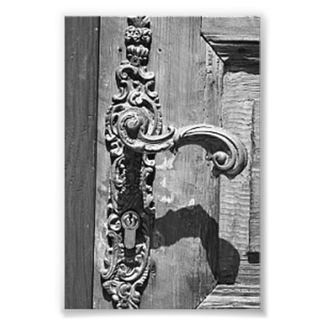 Alphabet Letter Photography R7 Black and White 4x6 Photo Print (Front)