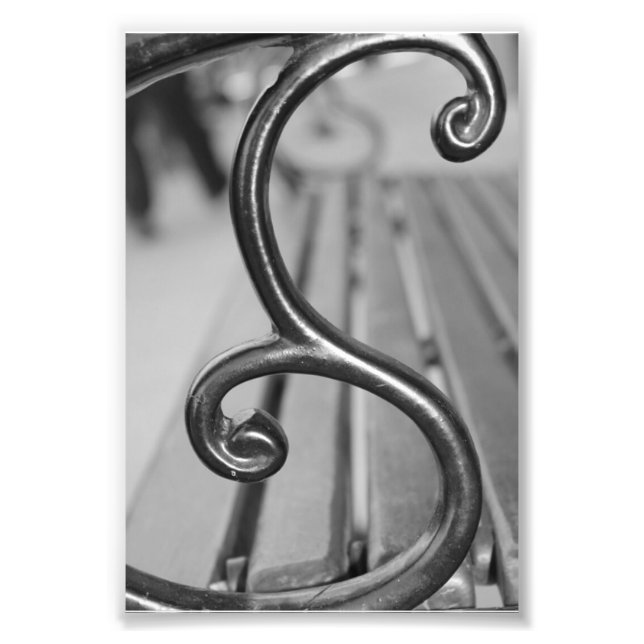 Alphabet Letter Photography S3 Black and White 4x6 Photo Print (Front)