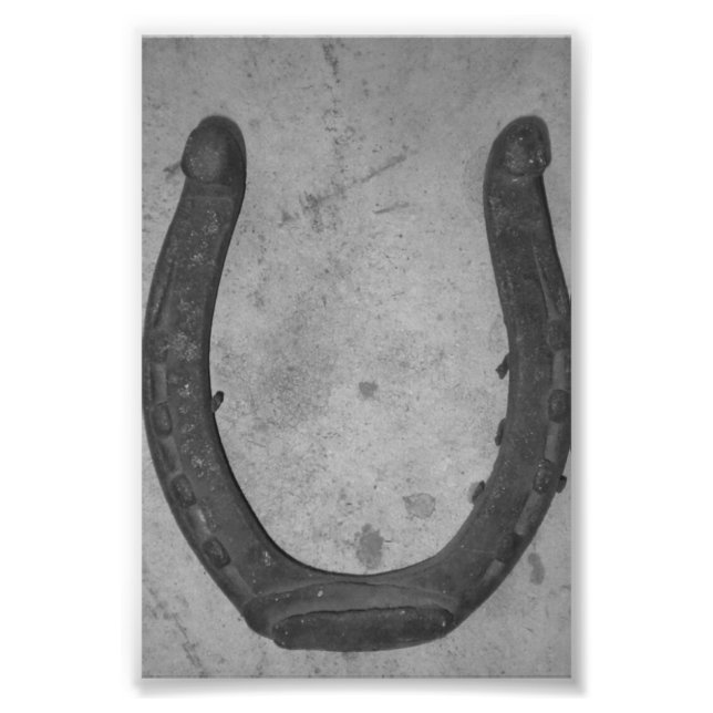 Alphabet Letter Photography U4 Black and White 4x6 Photo Print (Front)