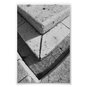 Alphabet Letter Photography V6 Black and White 4x6 Photo Print