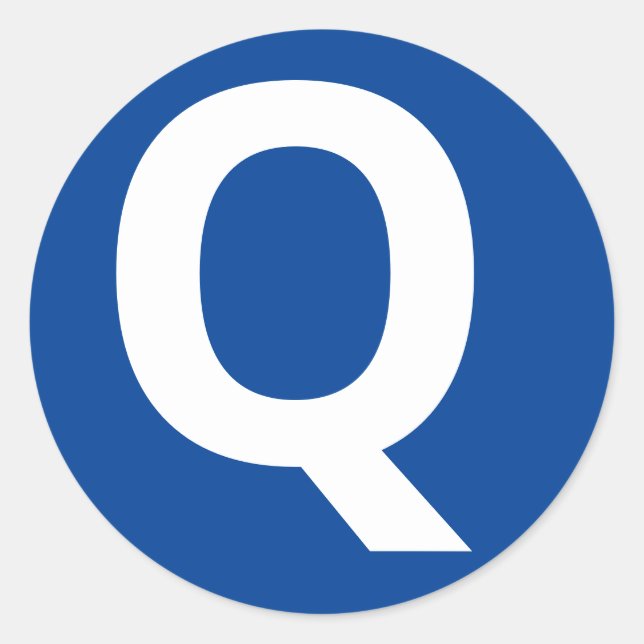 Alphabet Letter ‘Q’ Sticker (Front)