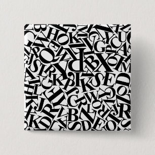 Alphabet Letters 2 Inch Square Button