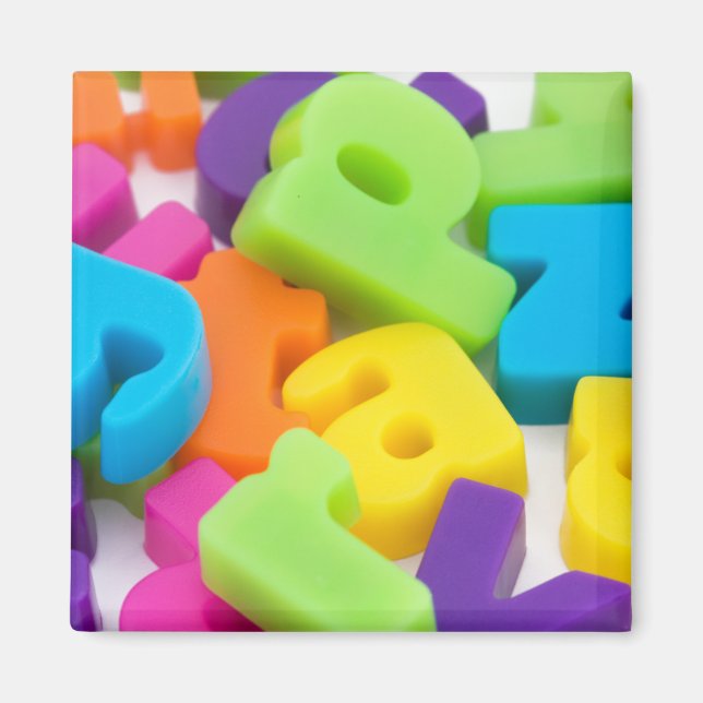 alphabet letters background magnet (Front)