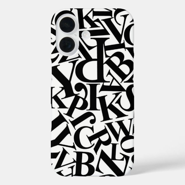 Alphabet Letters Case-Mate iPhone Case (Back)