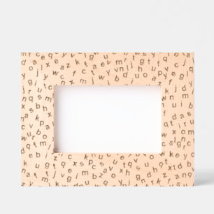 Alphabet Letters Design Engraved Frames