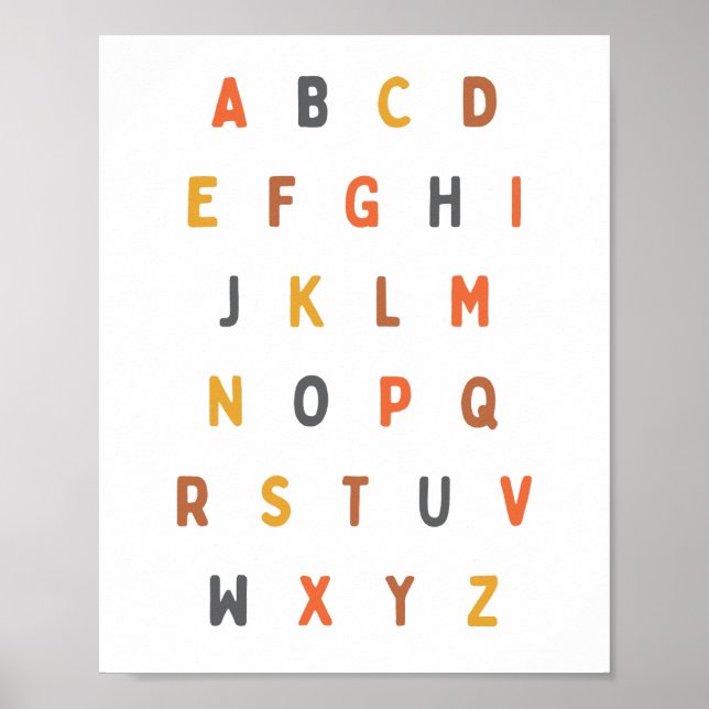 Alphabet. Lettres. Poster et impression (Devant)