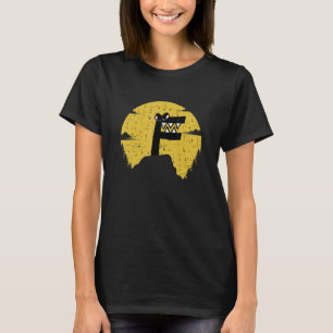 Alphabet Lore f Letter Boys Retro Sunset Mountain  T-Shirt