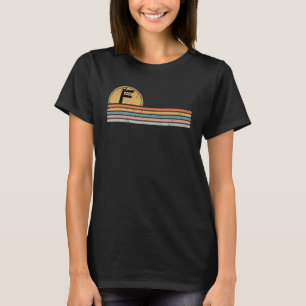 Alphabet Lore f Letter Boys Retro Sunset Mountain  T-Shirt