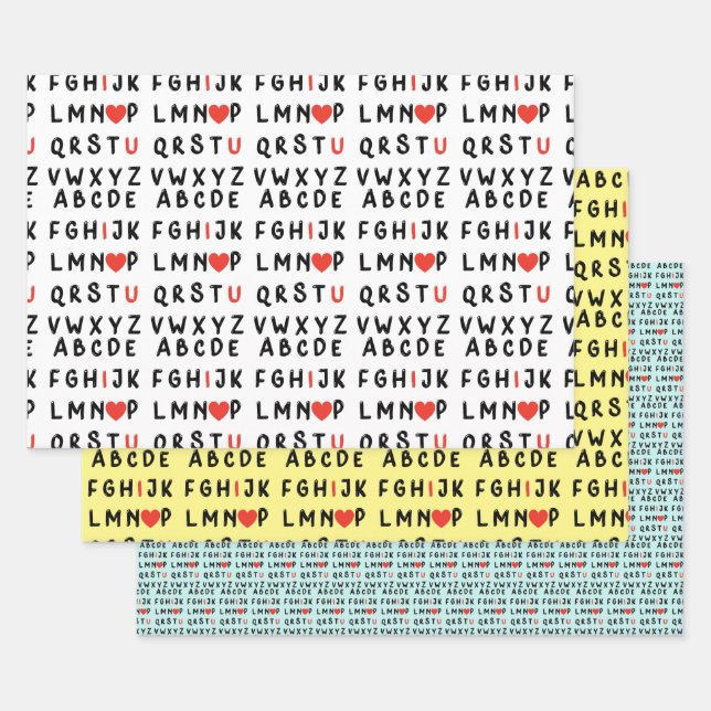 Alphabet Love Wrapping Paper Sheet (Set)