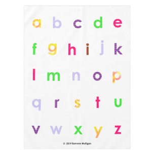 Alphabet Lower Case Letters Tablecloth