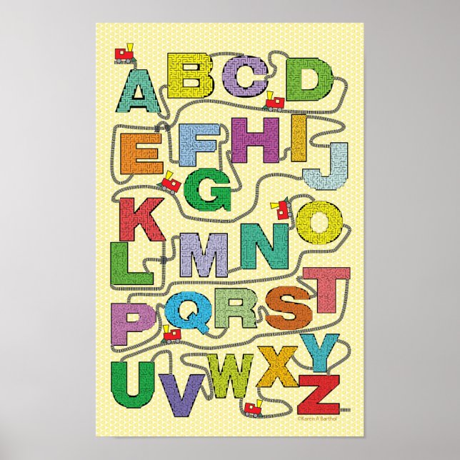 Alphabet Maze Train Poster (Front)