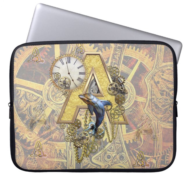 Alphabet-monogram capital-letter A Laptop Sleeve (Front)