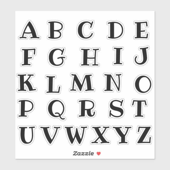 Alphabet Monogram Letters Initial (Sheet)