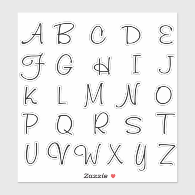 Alphabet Monogram Letters Initial (Sheet)