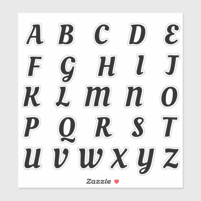 Alphabet Monogram Letters Initial (Sheet)
