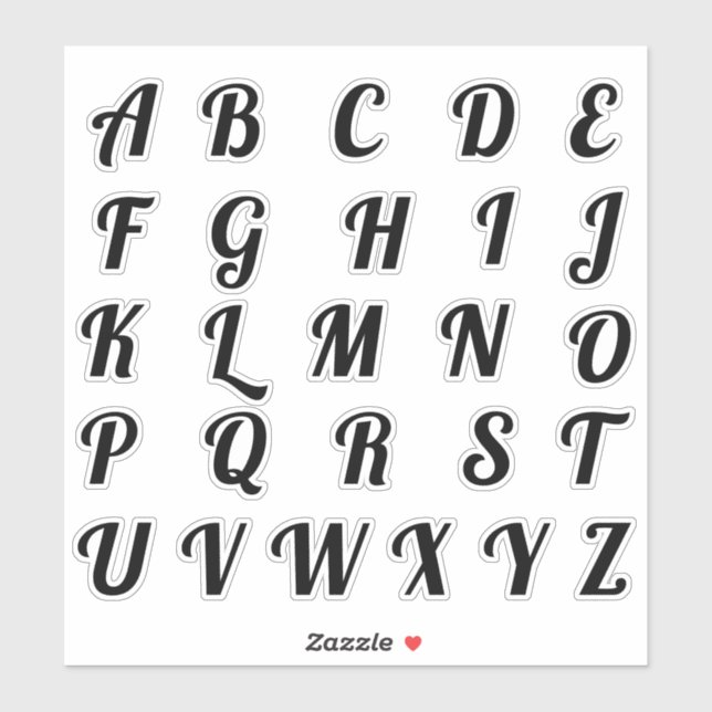 Alphabet Monogram Letters Initial (Sheet)