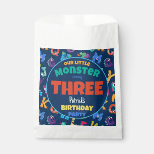 Alphabet Monsters Birthday Little Monster Add Age Favour Bag