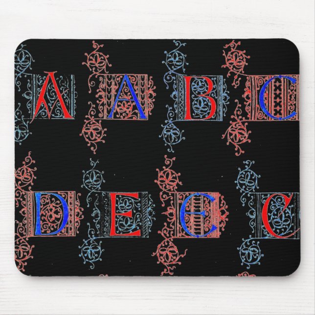 Alphabet Mouse Pad (Front)