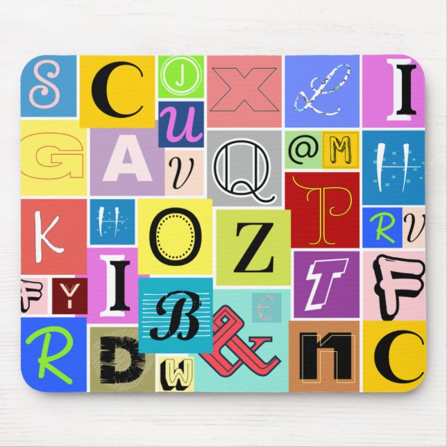 Alphabet Mouse Pad (Front)