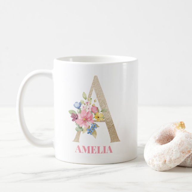  Alphabet Mug Watercolour (With Donut)
