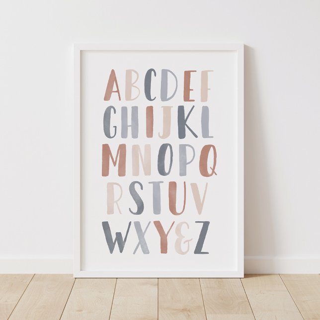 Alphabet Neutre Déco Bohème pour Chambre d'Enfants (Créateur téléchargé)