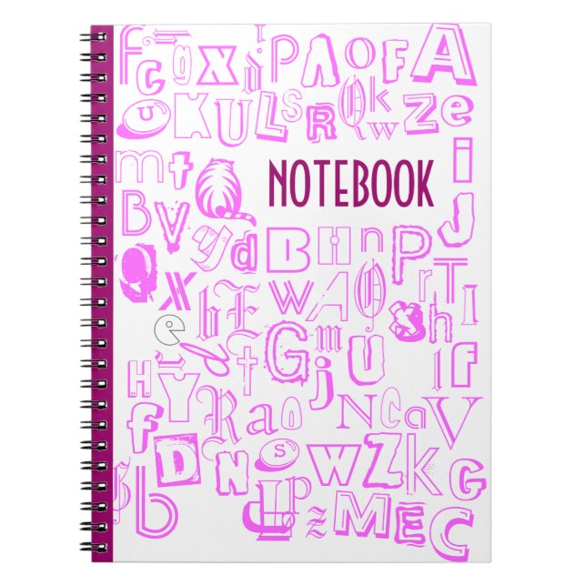 Alphabet Notebook (Fuchsia) (Front)