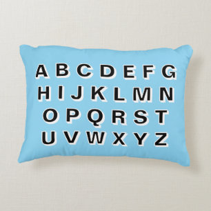 Alphabet, Numbers and symbols Accent Pillow