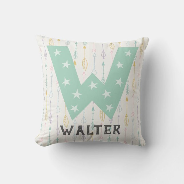 Alphabet Nursery Throw Pillow (Front)