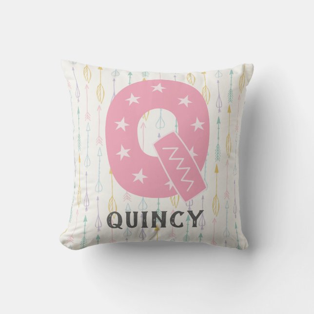 Alphabet Nursery Throw Pillow (Front)