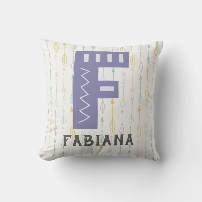 Alphabet Nursery Throw Pillow (Front)