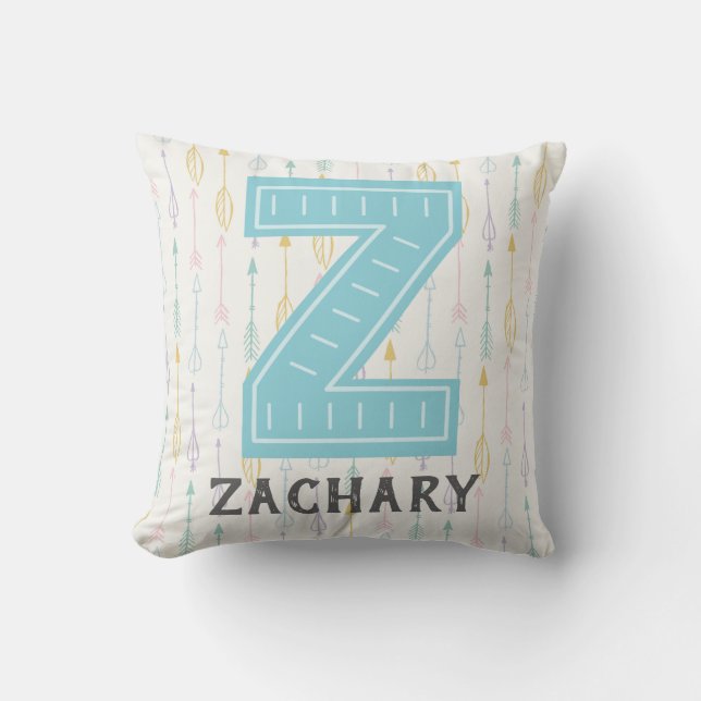 Alphabet Nursery Throw Pillow (Front)