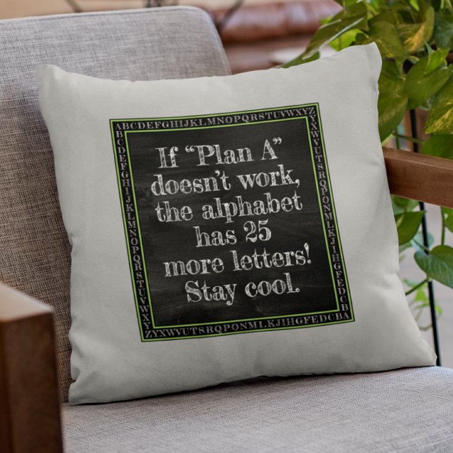 Alphabet of Possibilities Throw Pillow (Creator Uploaded)