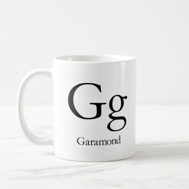 Alphabet Of Typography Mug - Garamond (Left)