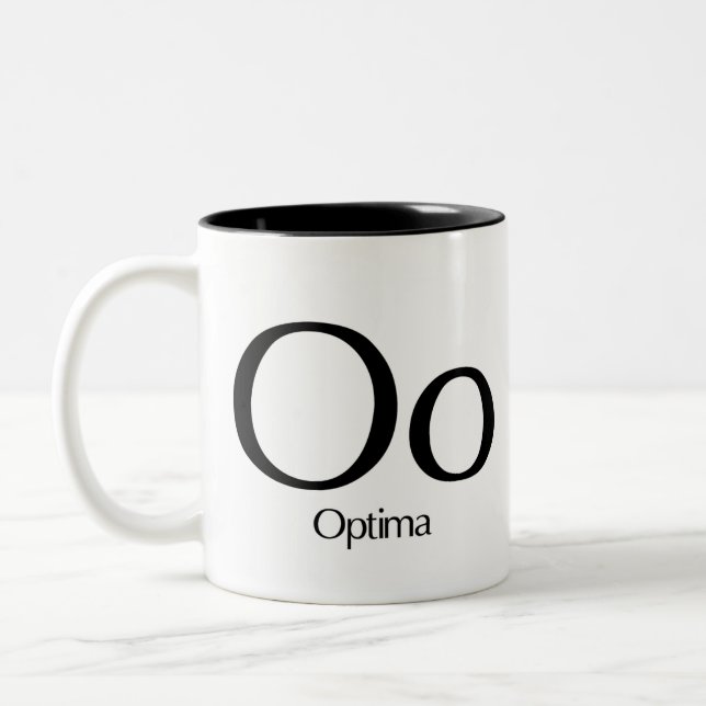 Alphabet Of Typography Mug - Optima Mug (Left)