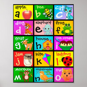 Alphabet page 1 poster