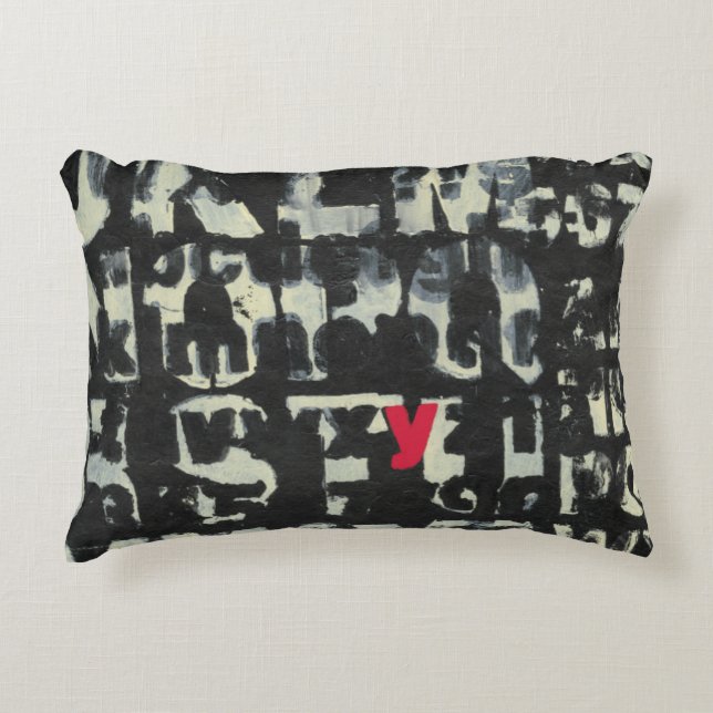Alphabet Painting by Norman Wyatt Accent Pillow (Front)
