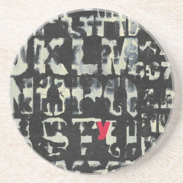 Alphabet Painting by Norman Wyatt Coaster (Front)