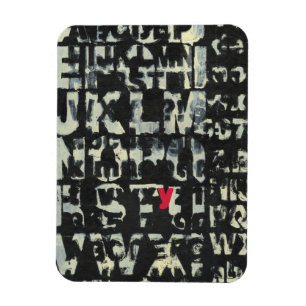 Alphabet Painting by Norman Wyatt Magnet