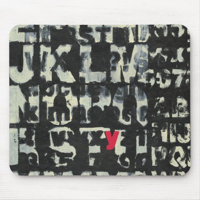 Alphabet Painting by Norman Wyatt Mouse Pad (Front)