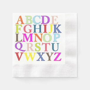 Alphabet Paper Napkin
