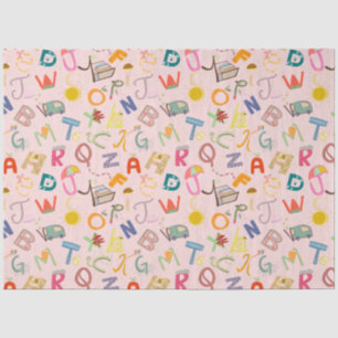 Alphabet party tissue paper
