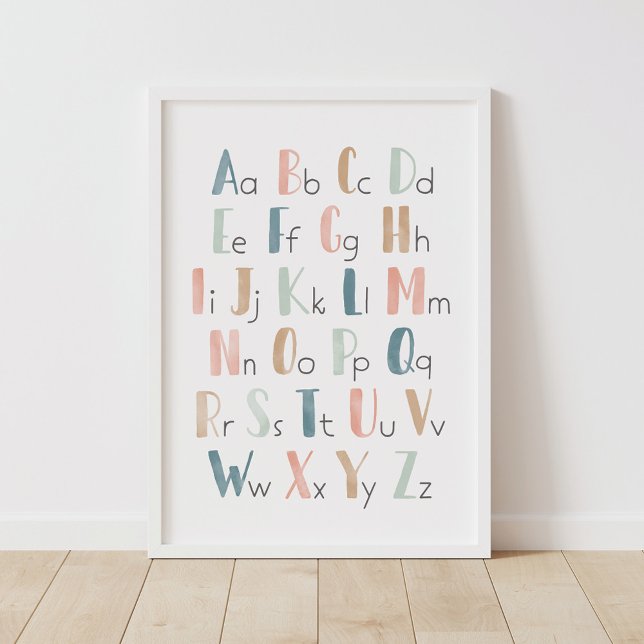 Alphabet pastel aquarelle pour la décoration de la (Créateur téléchargé)
