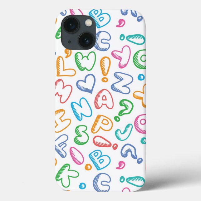 alphabet pattern Case-Mate iPhone case (Back)