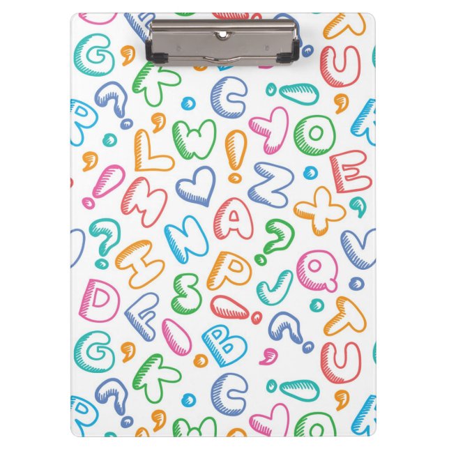 alphabet pattern clipboard (Front)