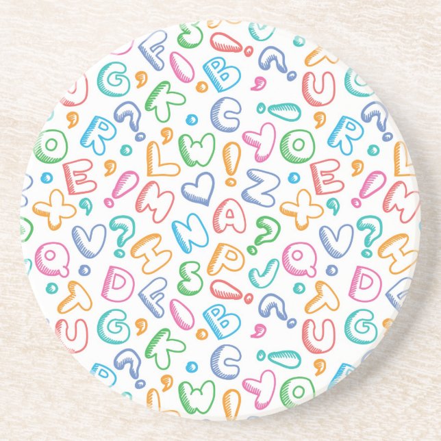 alphabet pattern coaster (Front)